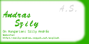 andras szily business card